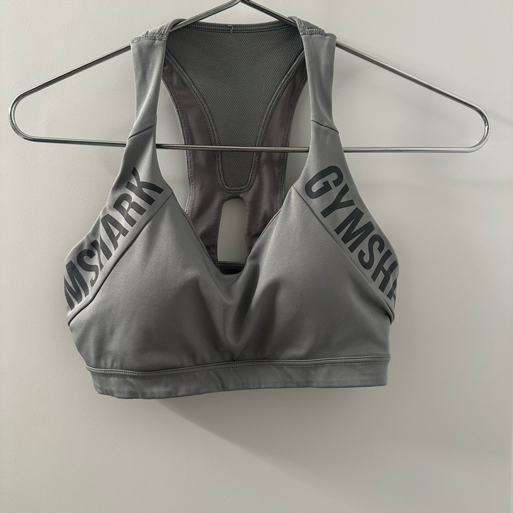 Gymshark GS Power Strappy Sport Bra | Grey | S